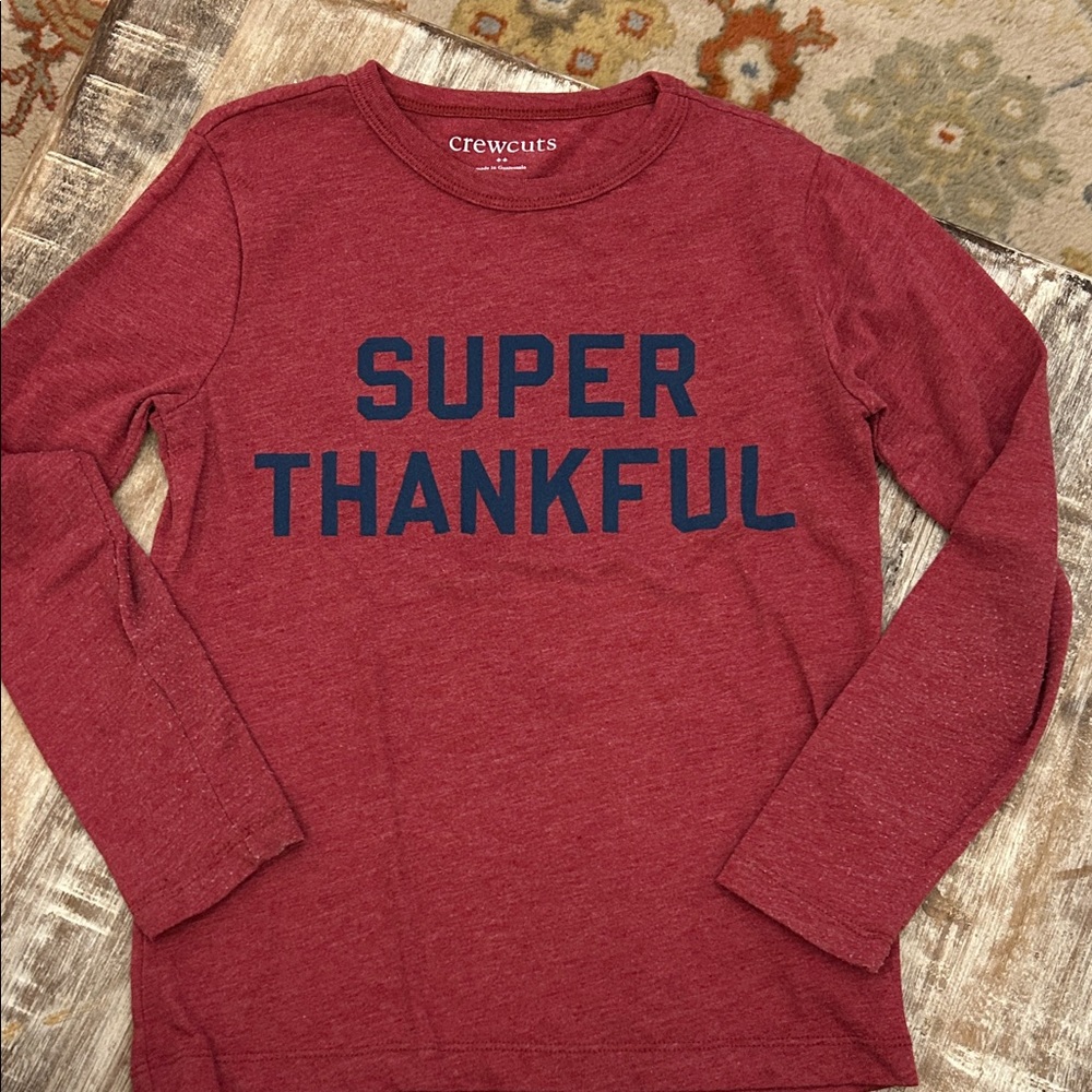 Crewcuts Kids Maroon Long Sleeve Tee